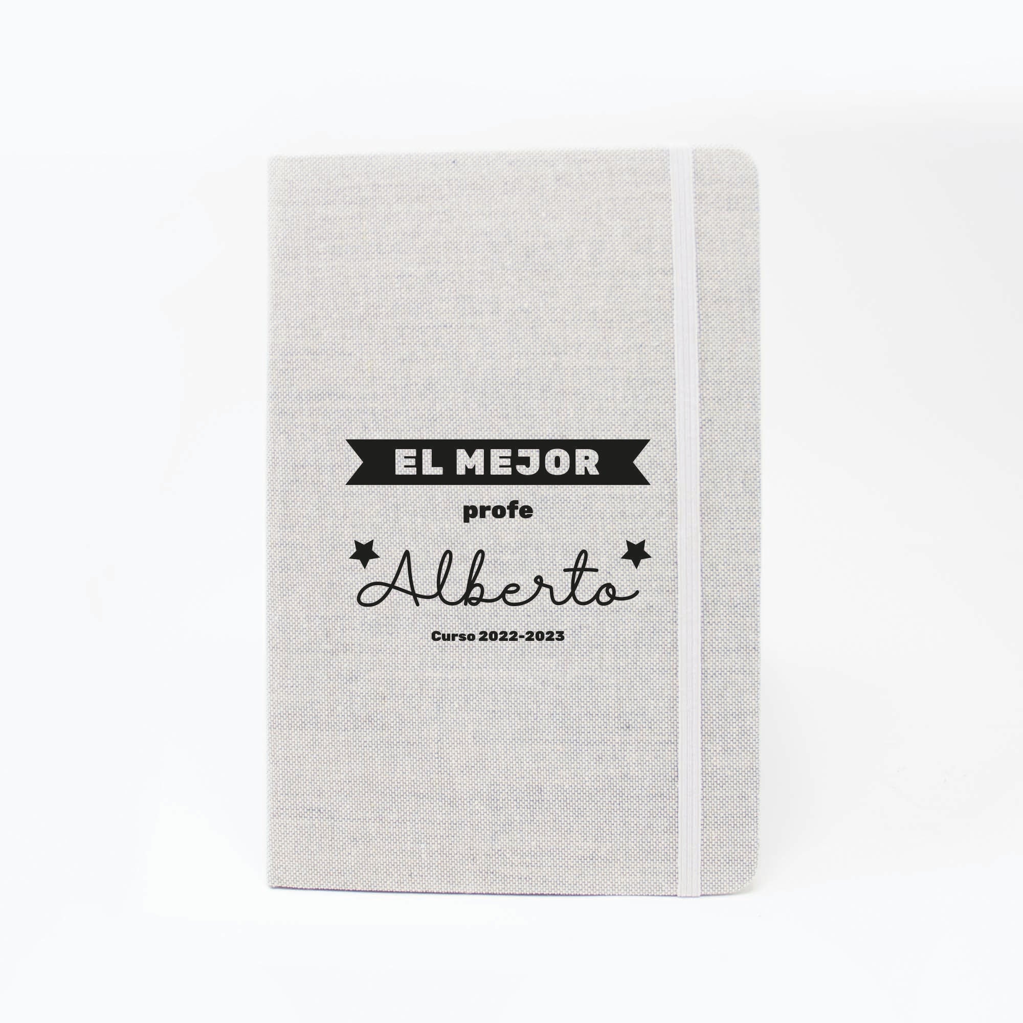 Libreta de tela personalizada para regalar a los profesores #diseño_Opción 1