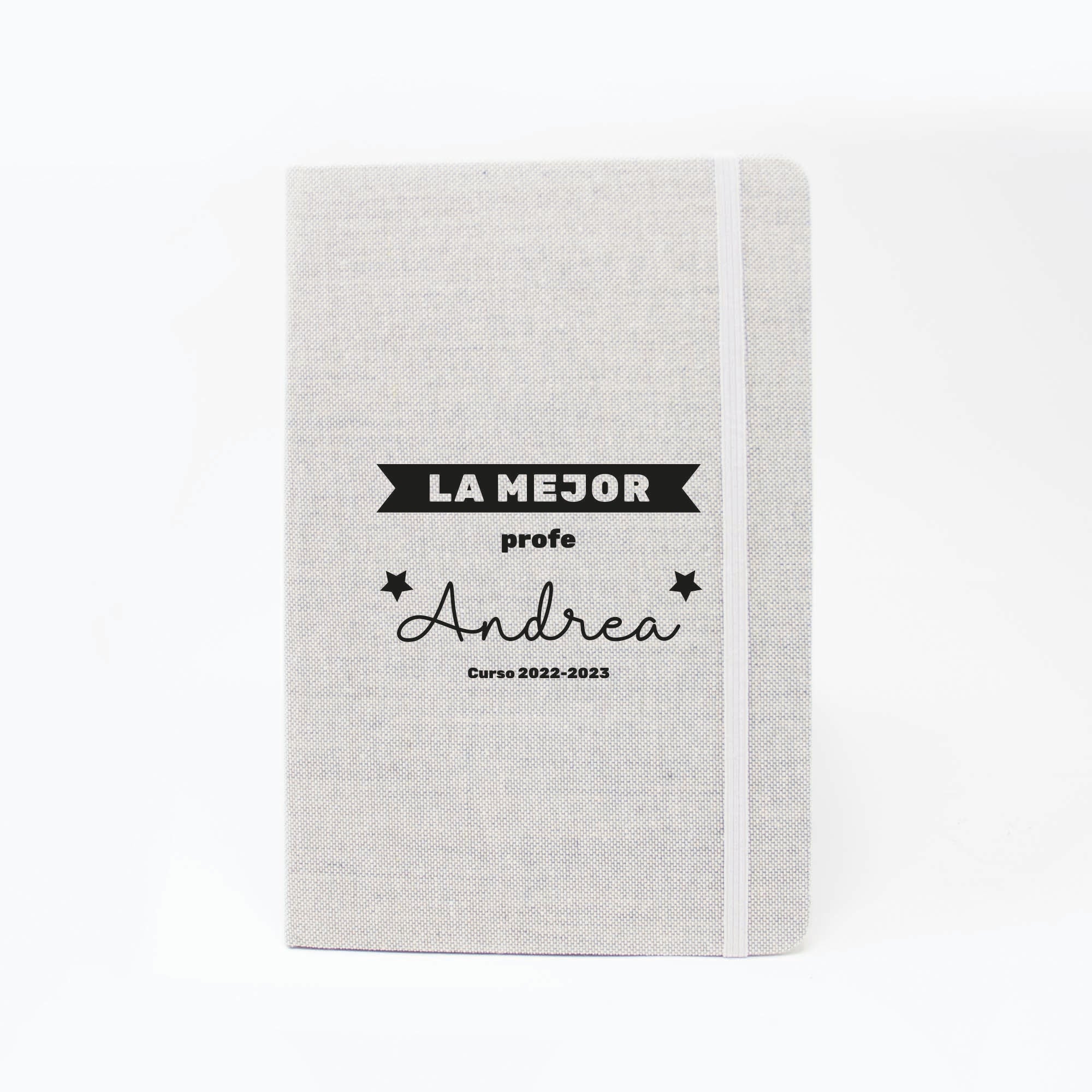 Libreta de tela personalizada para regalar a los profesores #diseño_Opción 1