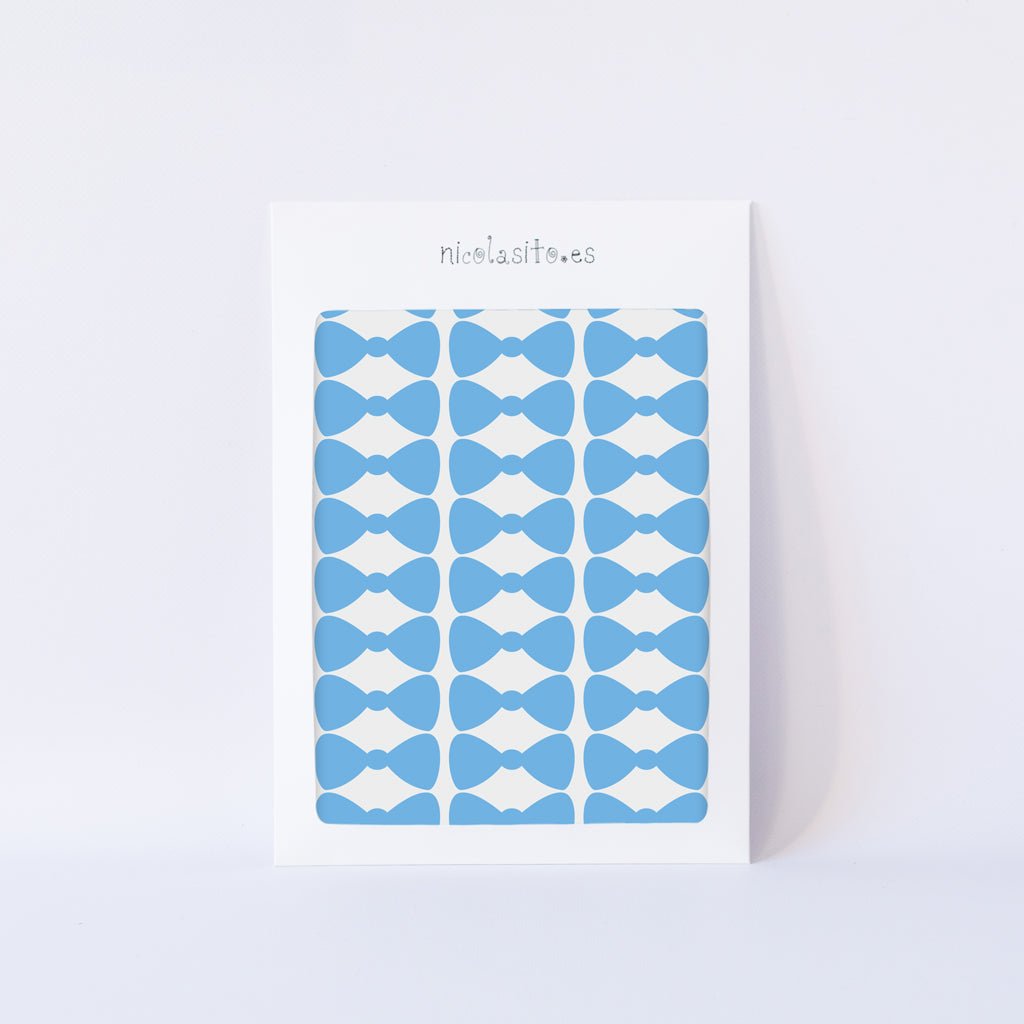 Packaging vinilo pared mini lazos con diseño cuidado y elegante - Nicolasito.es #color_Azul