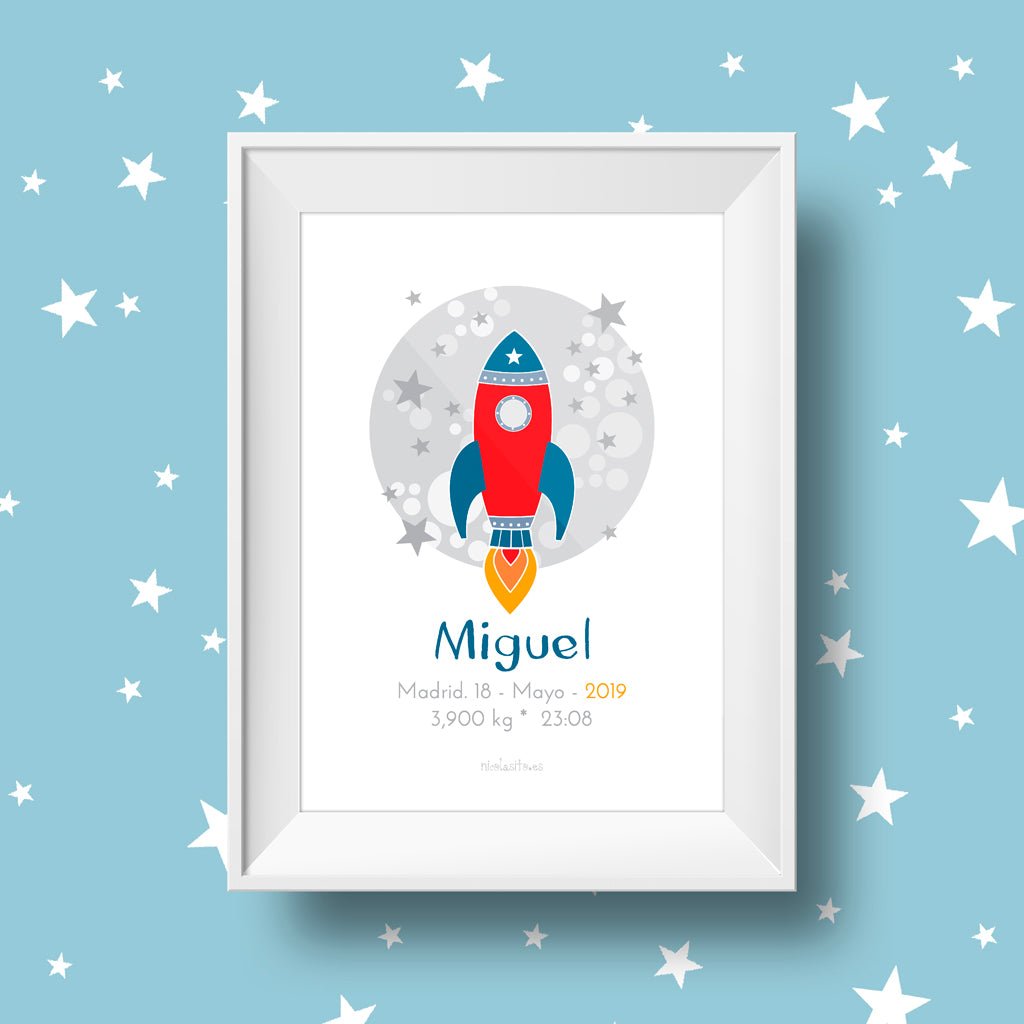 Comprar lámina personalizada infantil decoración regalo infantil #color_Azul