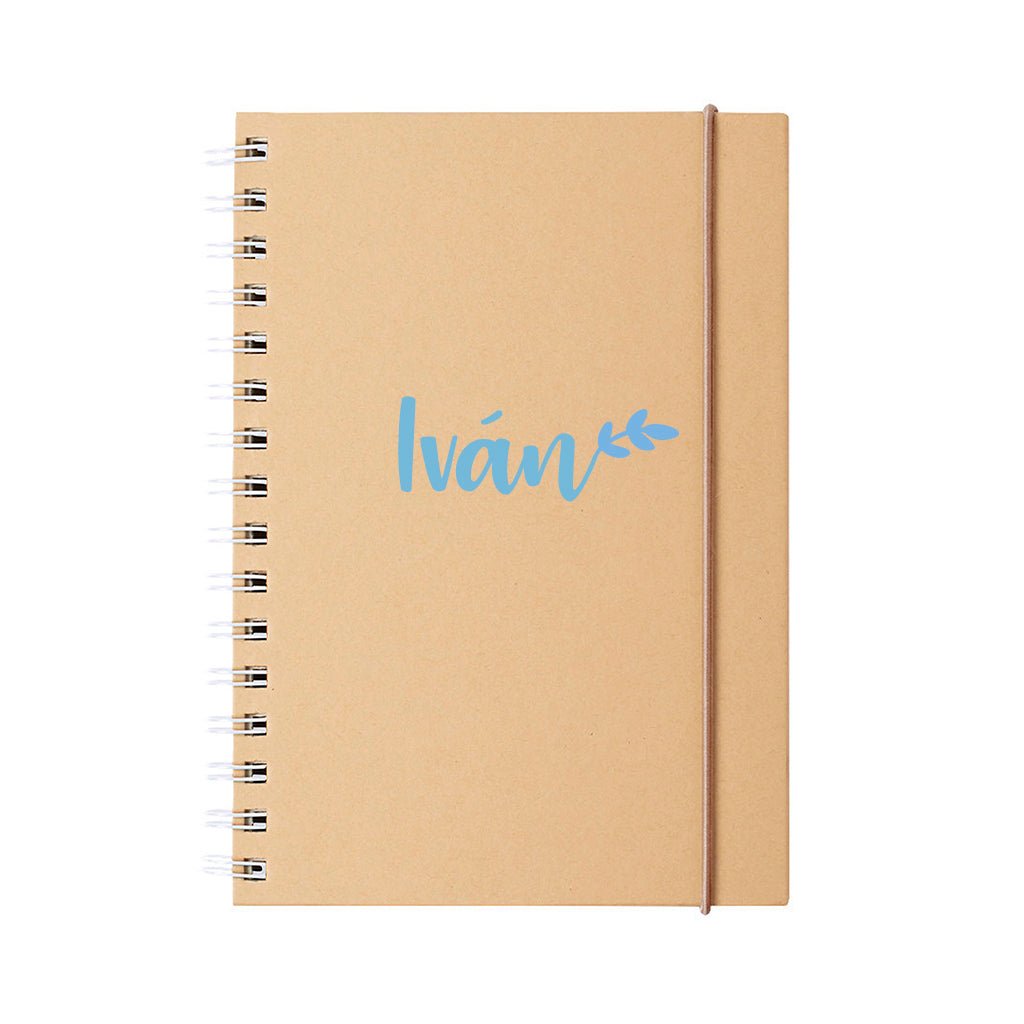 Libreta personalizada material escolar nombre #color_Azul