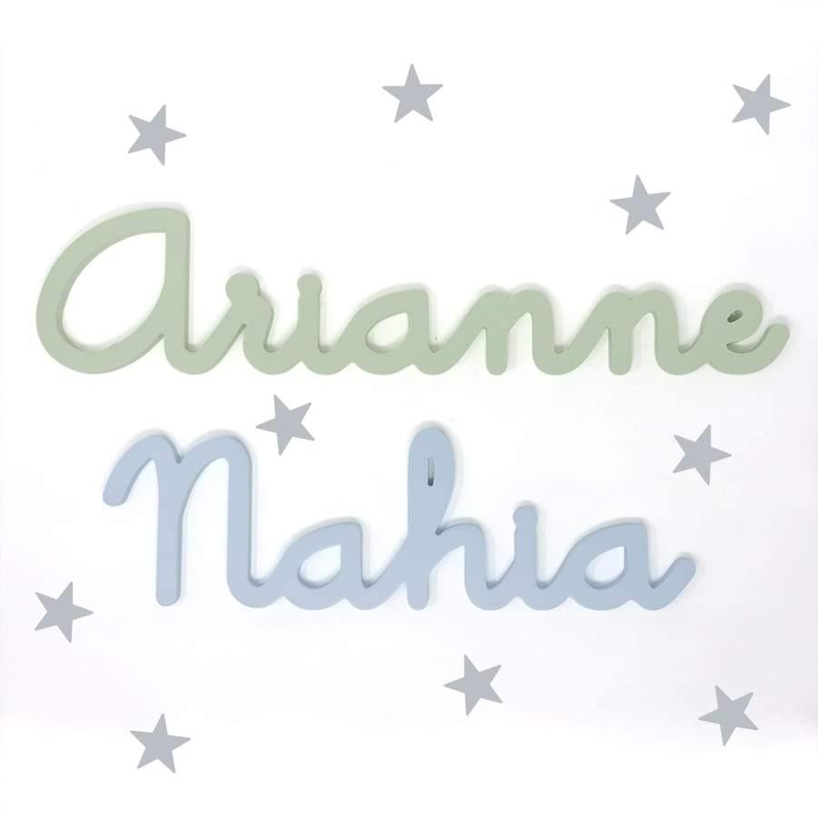 Nombre de madera personalizado de niña school #color_Mint