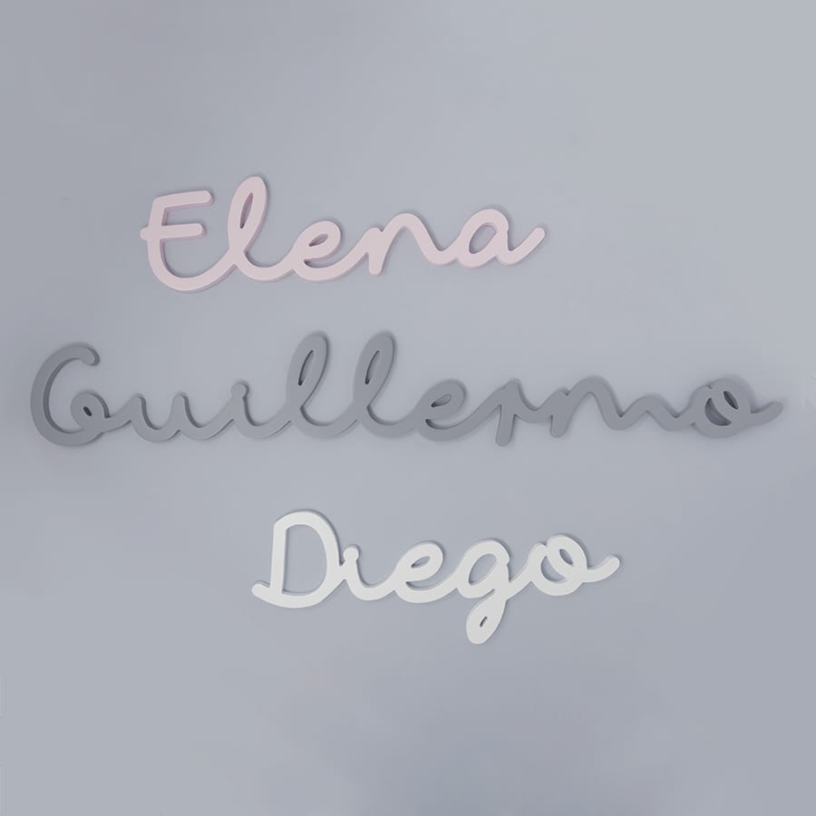 Nombre en madera personalizados decoración #color_Blanco