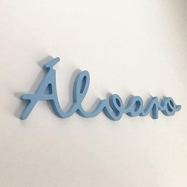 nombre de niños álvaro en azul . Regalo personalizado. nicolasito.es #color_Azul cielo