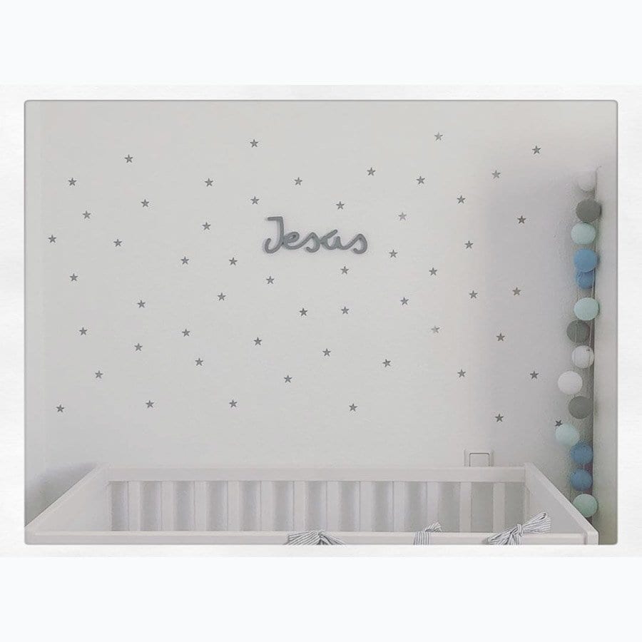 Cuarto bebé con nombre personalizado nicolasito.es #color_Gris Claro