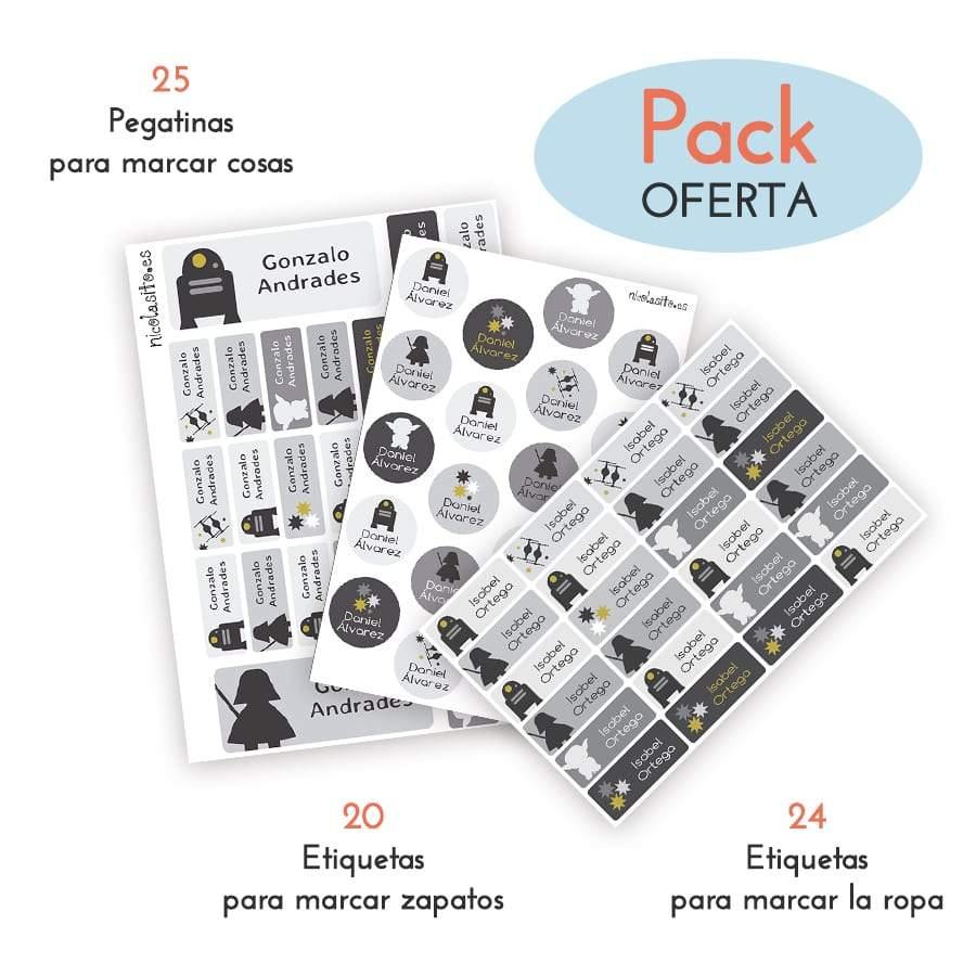 Pack ahorro etiquetas star wars