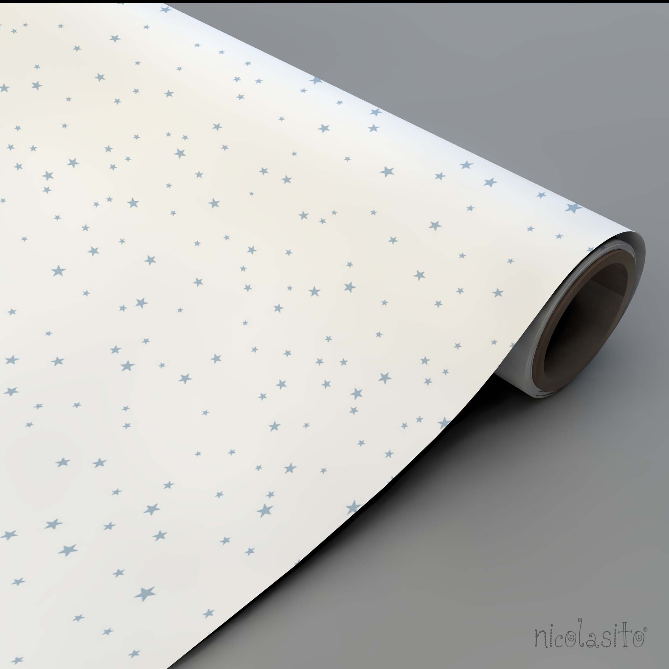 Comprar Rollo Papel Pintado Estrellitas Gris #color_Gris claro