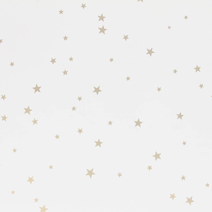 Papel pintado con estampado de estrellitas en color oro para decorar paredes de dormitorio infantil - Nicolasito.es #color_Oro