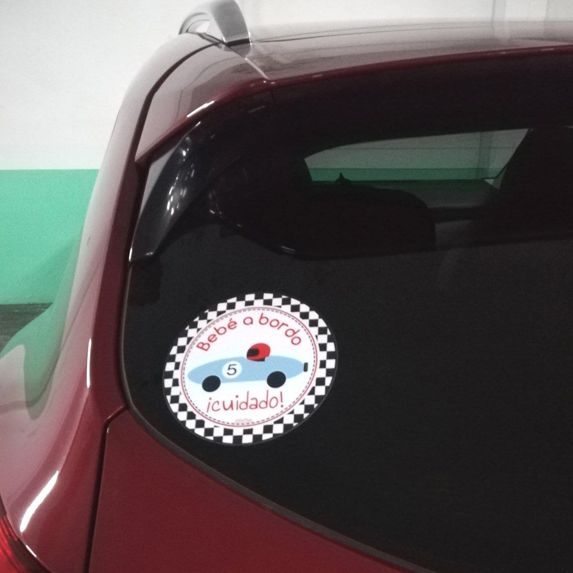 pegatina bebe a bordo carreras lunas tintadas nicolasito.es