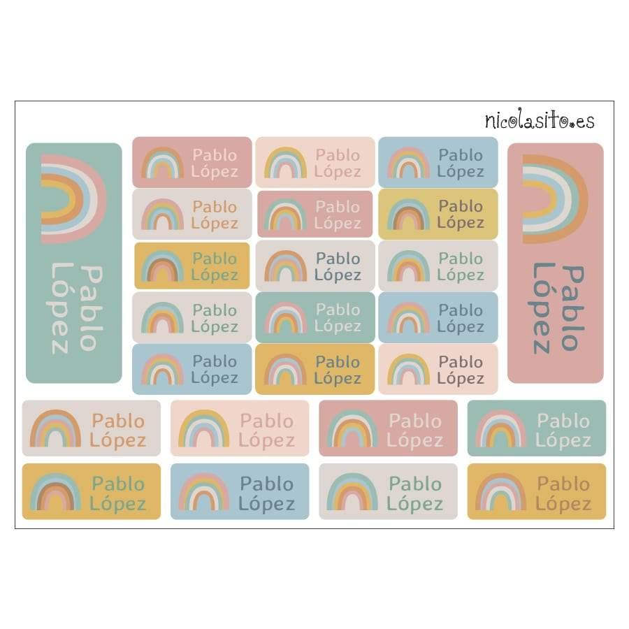 Pegatinas marcar cosas arco iris