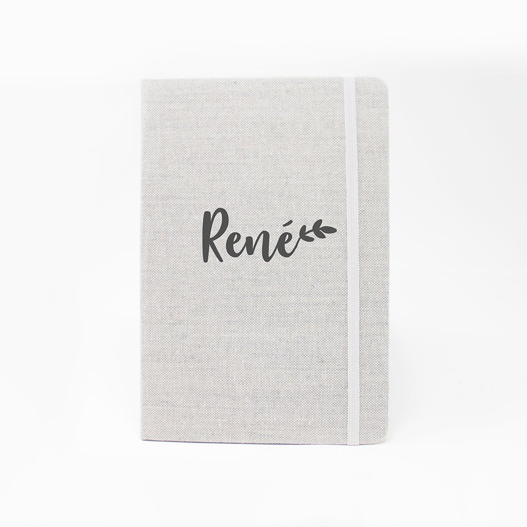 Libreta Personalizada Hojas Papel Natural Reciclado #color_Gris Oscuro