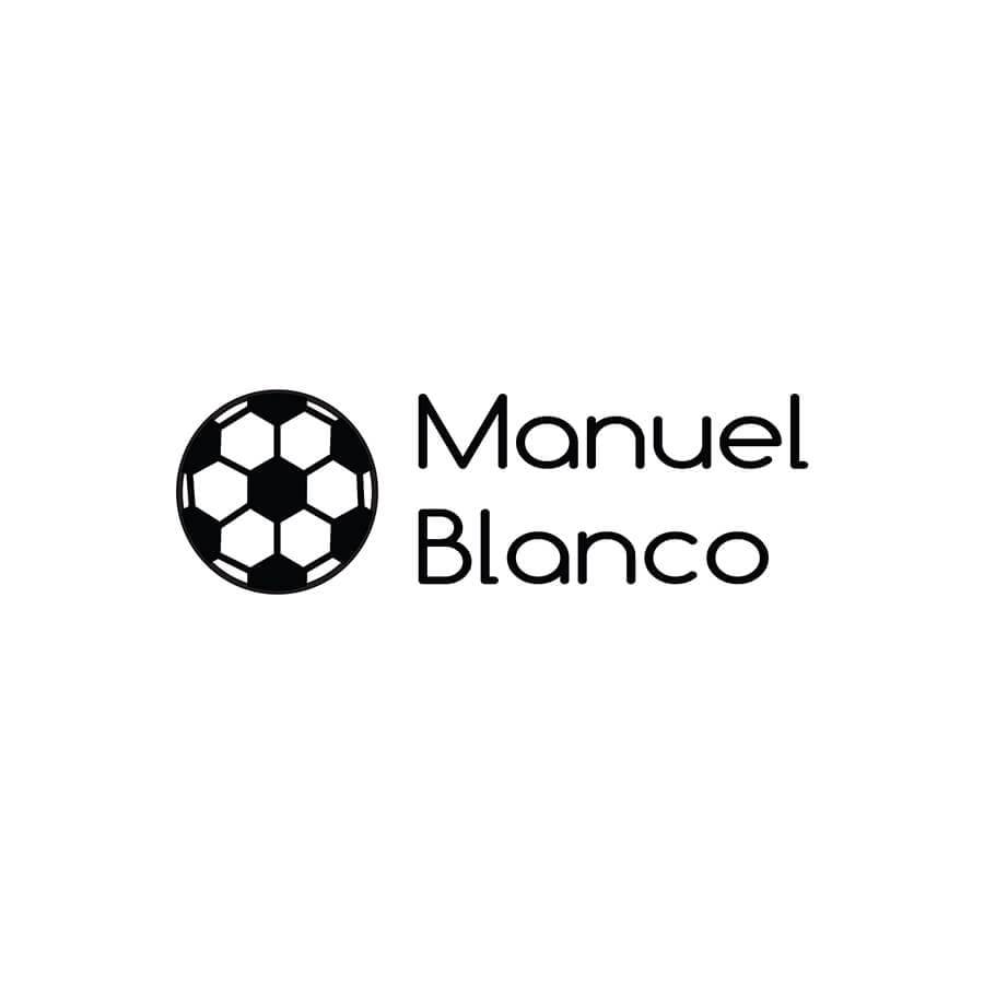 Detalle del sello para marcar ropa con diseño de balón de fútbol, sello personalizado con nombre grabado y tinta resistente para prendas deportivas - Nicolasito.es #Iconos_ Balón fútbol
