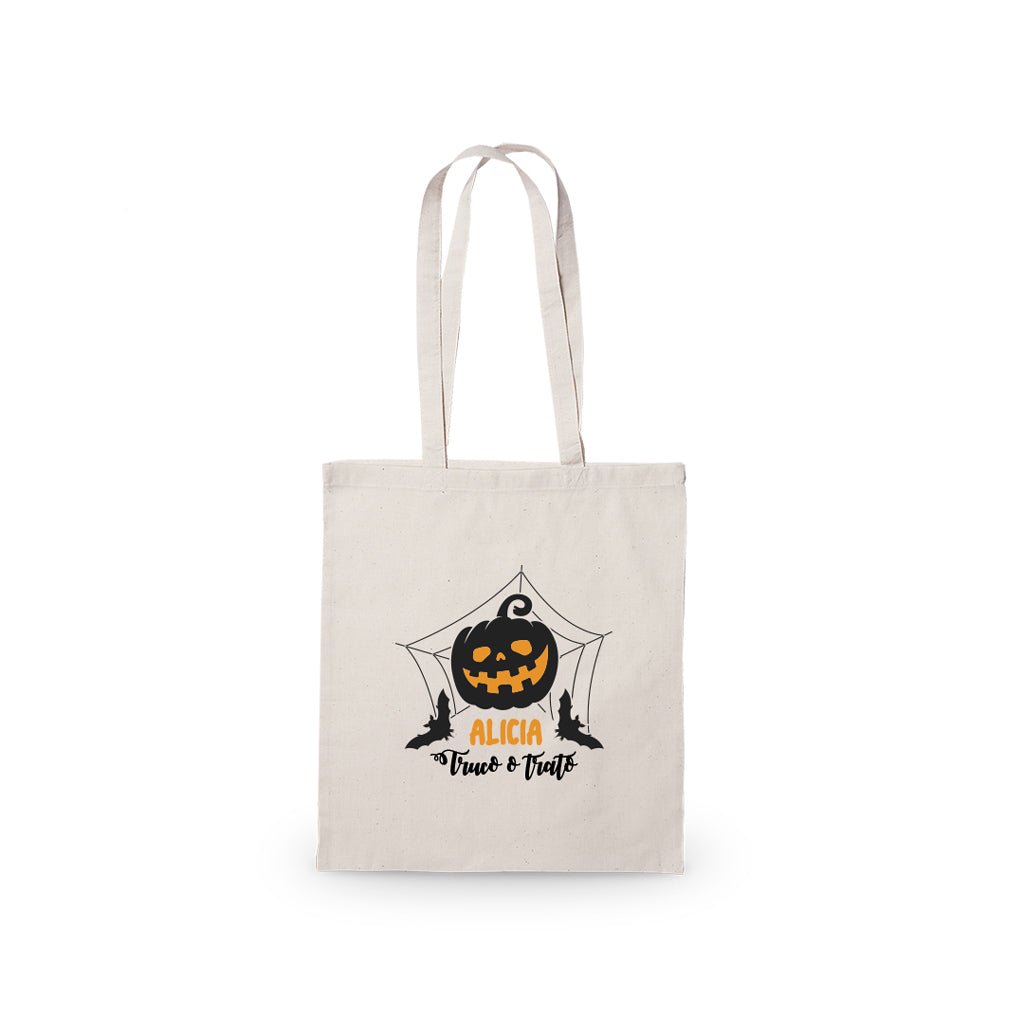 Comprar Bolsa Halloween personalizada Calabaza para guardar caramelos Nicolasito.es