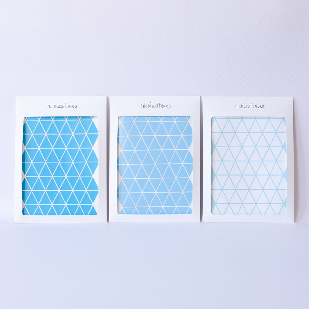 Comprar vinilos decorativos triángulos mini Nicolasito #color_Azul