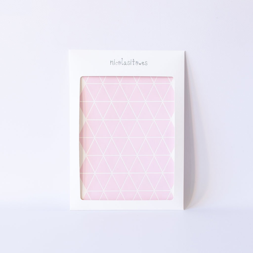 Vinilo mini triángulos rosa Nicolasito #color_Rosa