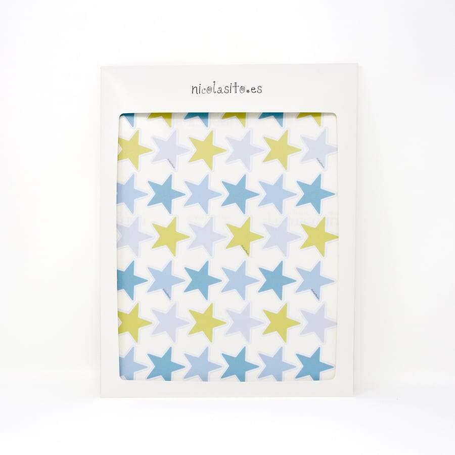 Paquete con 42 estrellas antideslizantes para bañera y ducha. Diseño seguro y decorativo, ideal para prevenir caídas en el baño_ Nicolasito.es #color_Azul