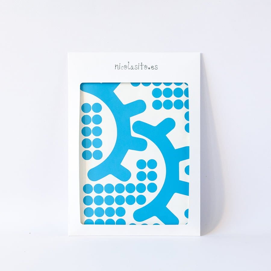 Vinilos decorativos mini ojitos azul Nicolasito #color_Azul