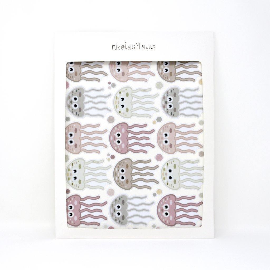 Paquete de 15 vinilos antideslizantes de medusas rosas para baños infantiles seguros y decorativos - Nicolasito.es #color_Rosa