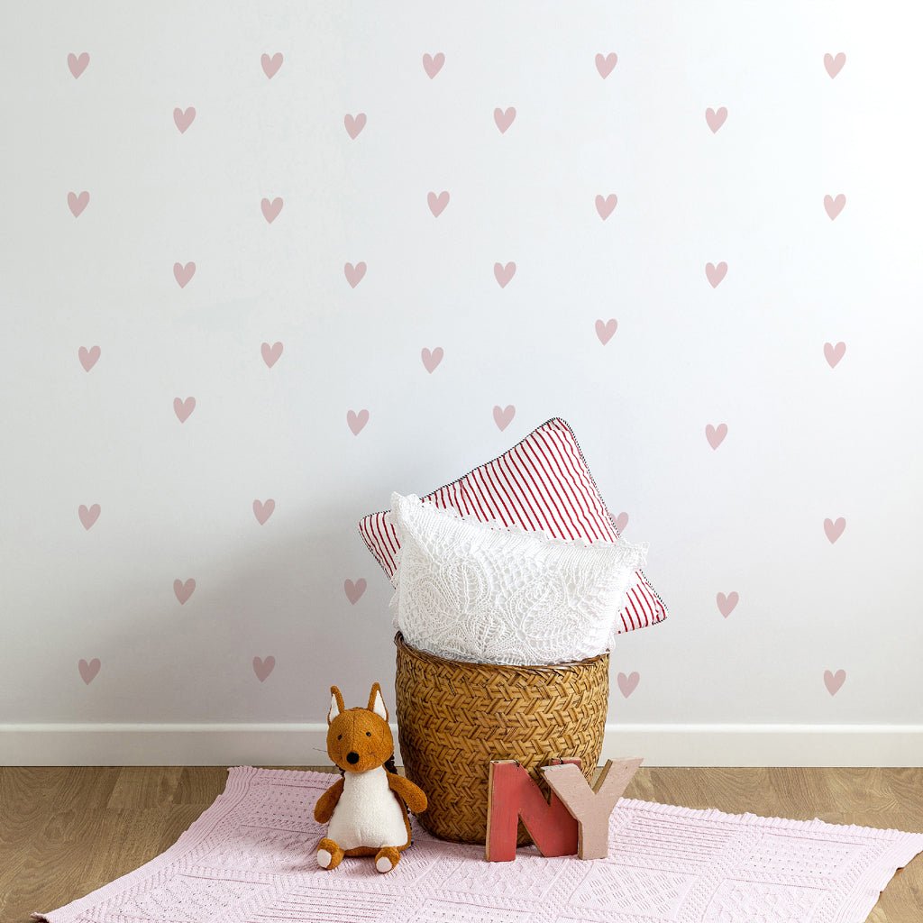 Comprar vinilo de pared mini corazones rosa online #color_Rosa
