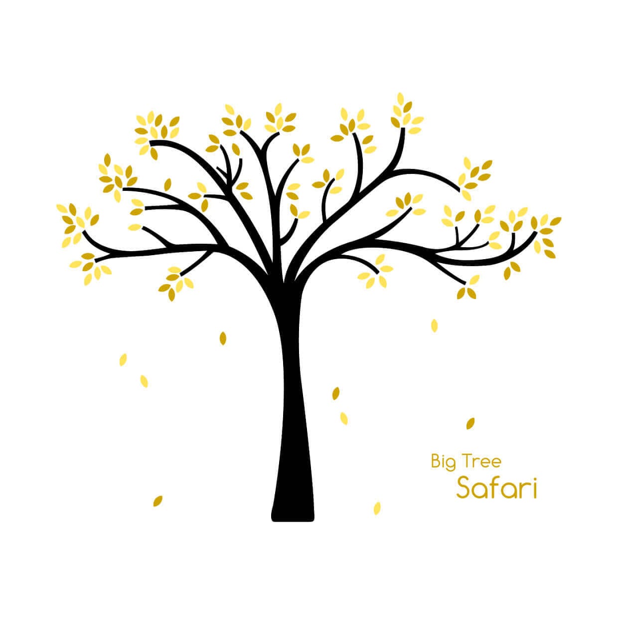 vinilo a´rbol grande hojas safari de nicolasito #color_Arbol hojas Safari