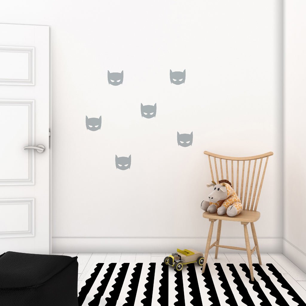 Vinilo decorativo mini Batwoman ideal para habitaciones de niñas y niños fans de superhéroes - Nicolasito.es #color_Gris Claro