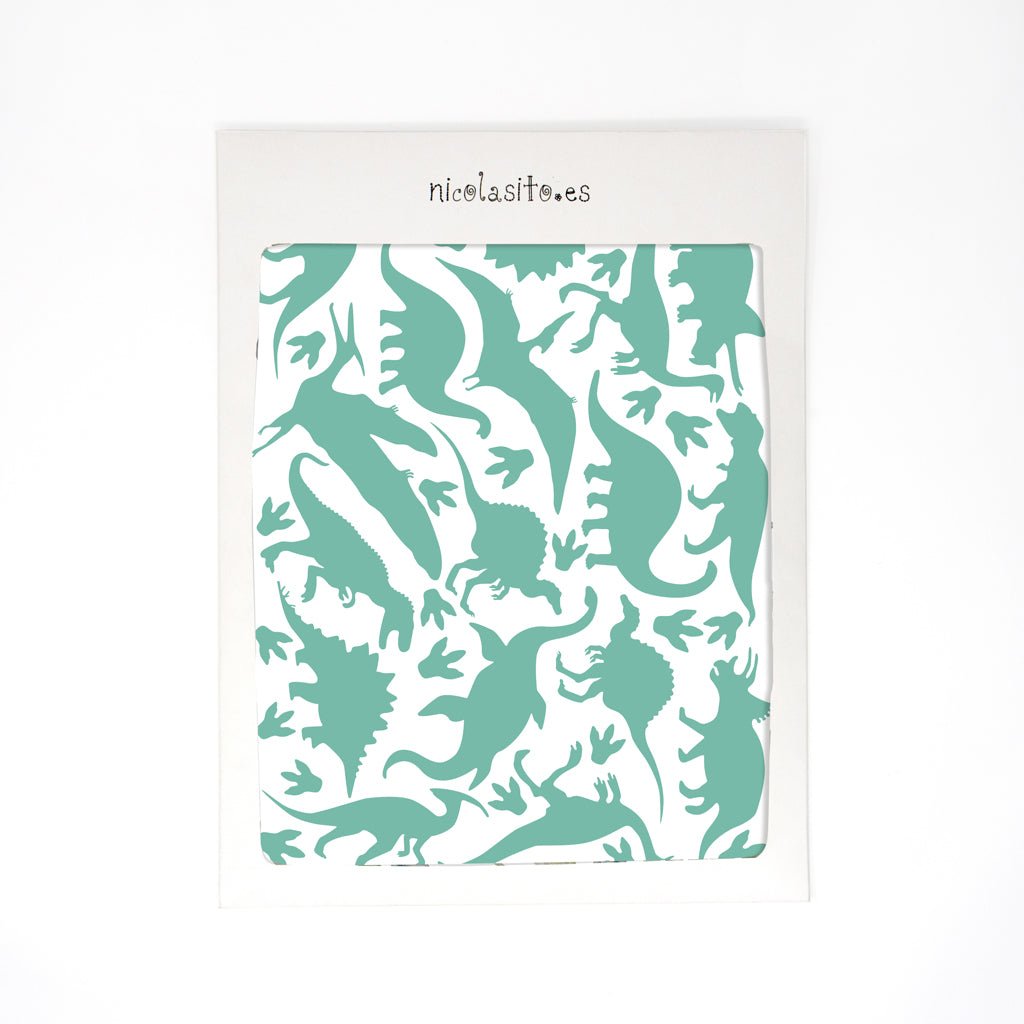 Vinilo decorativo Dinosaurios Nicolasito mint #color_Mint