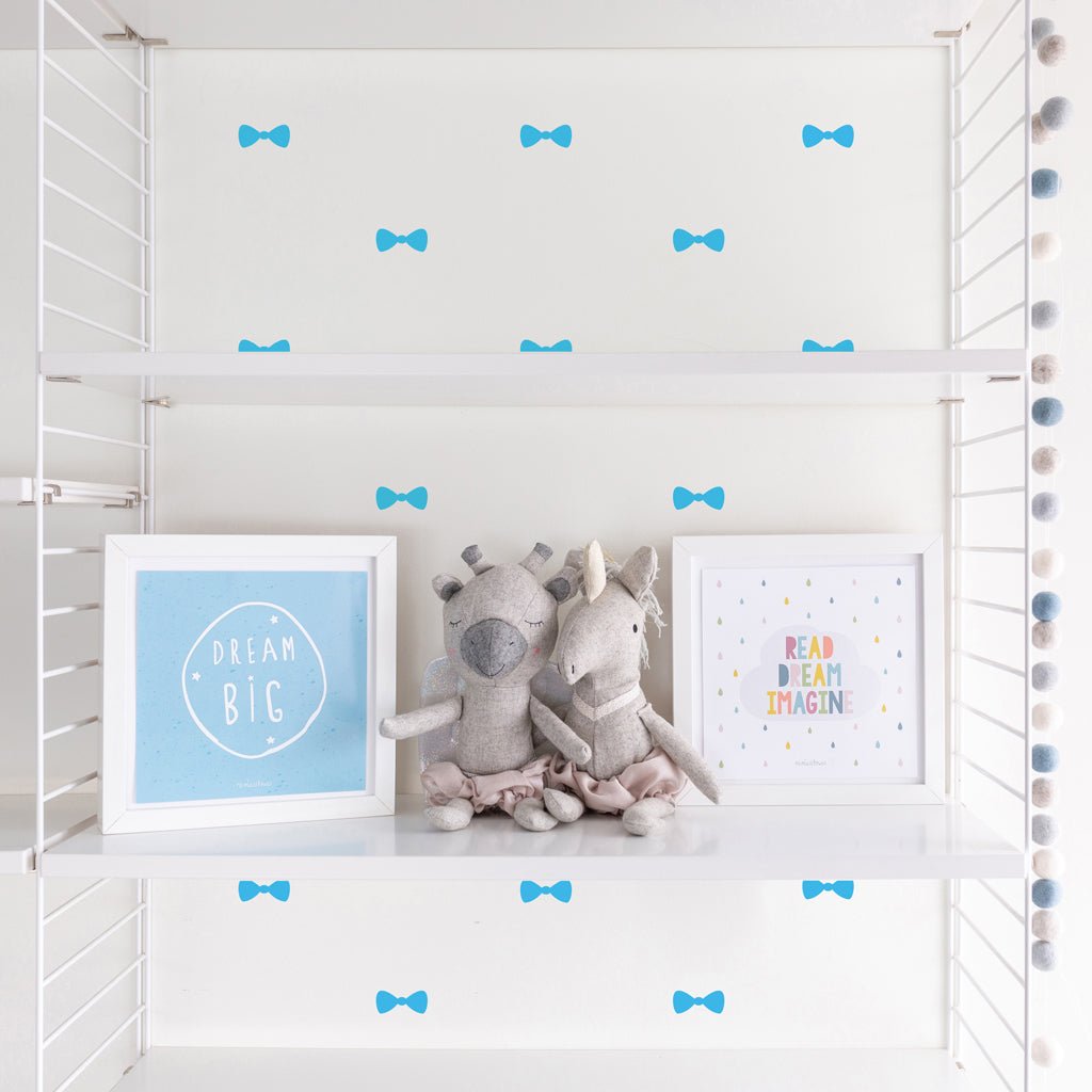 Vinilo decorativo de pared mini lazos perfecto para habitaciones de bebé - Nicolasito.es #color_Azul
