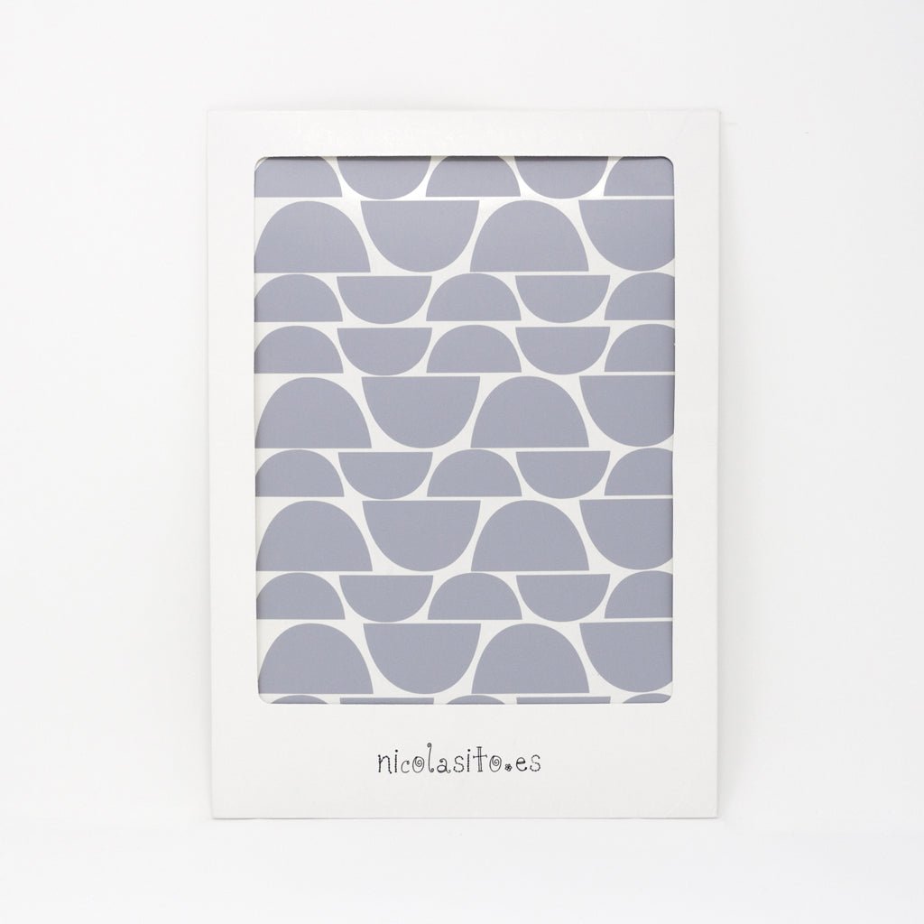 Empaque original del vinilo adhesivo de pared mini medias lunas con diseño moderno - Nicolasito.es #color_Gris Claro