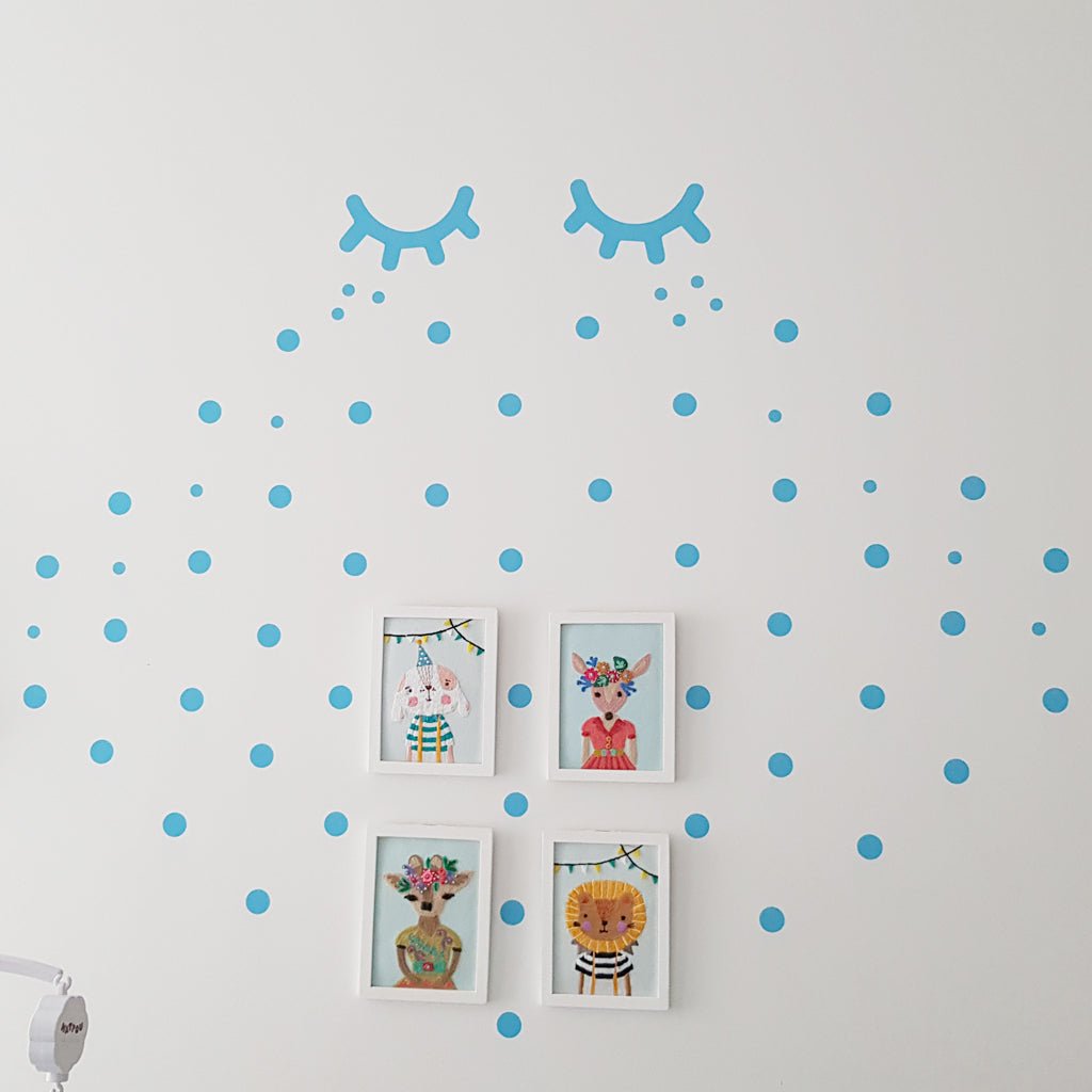 Vinilo infantil decorativo ojitos #color_Azul