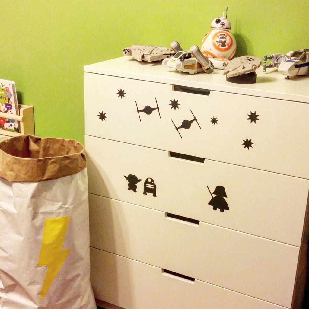 Decoración muebles y cuartos infantiles vinilo star wars - Nicolasito.es #color_Negro