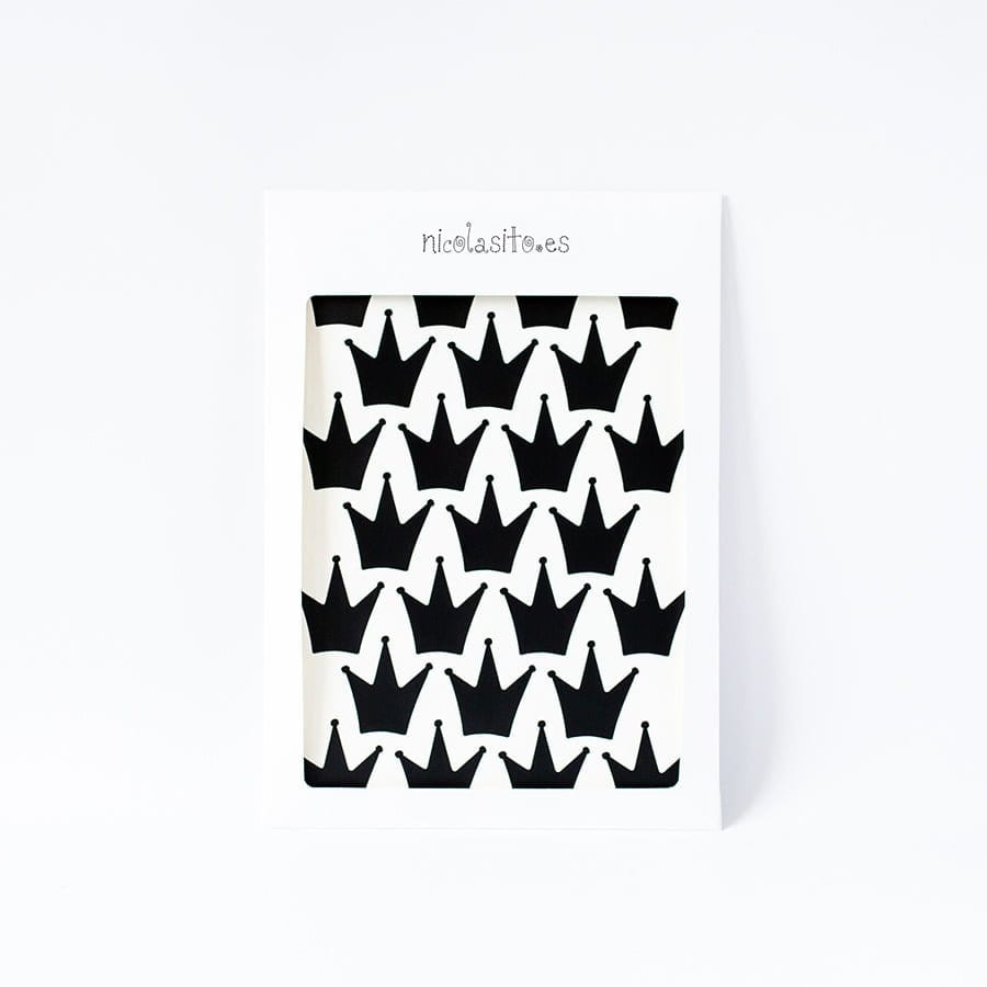 Vinilo decorativo mini coronas negras Nicolasito #color_Negro