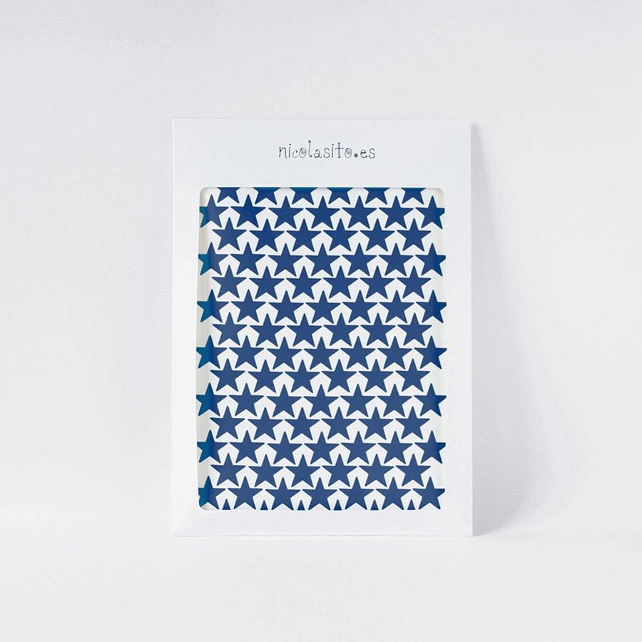 Vinilos decorativos mini estrellitas azul marino Nicolasito #color_Azul marino