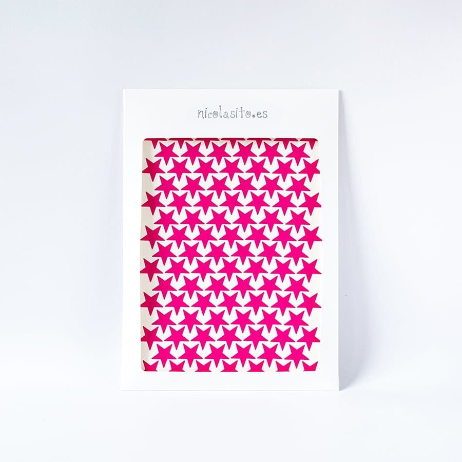 Vinilos decorativos mini estrellitas fucsia Nicolasito #color_Fucsia