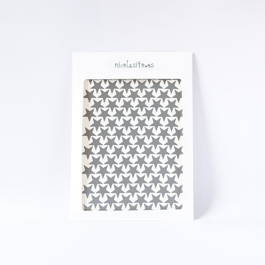 Vinilos decorativos mini estrellitas plata Nicolasito #color_Plata