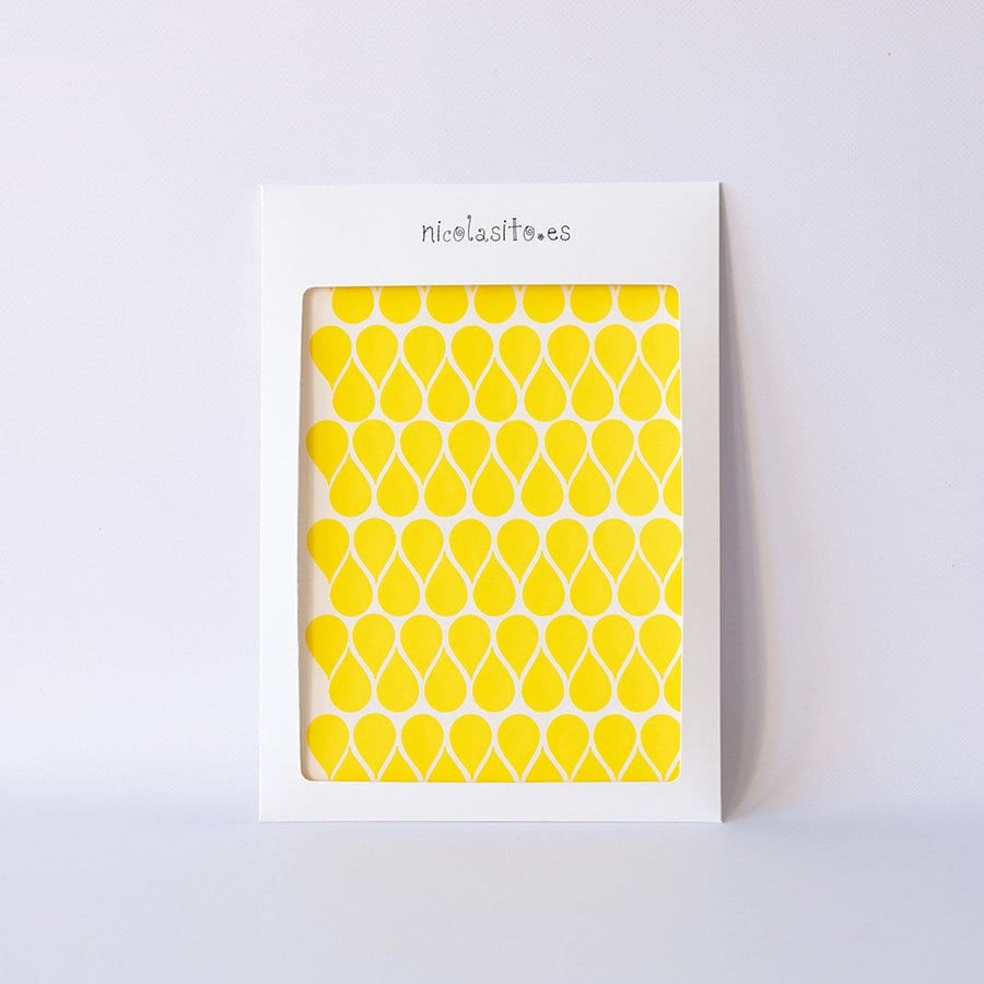 Vinilos decorativos mini gotas amarillas Nicolasito #color_Amarillo