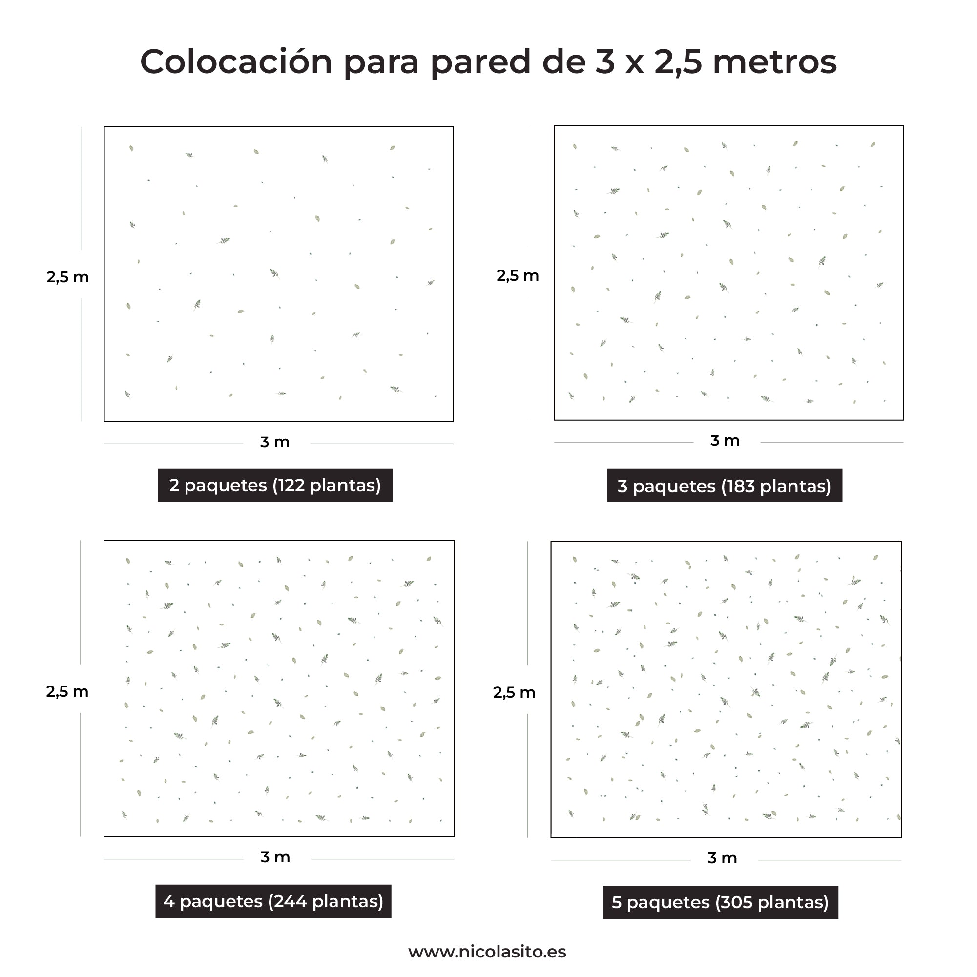 comprar vinilo hojas acuarela para decorar el hogar montaje Nicolasito