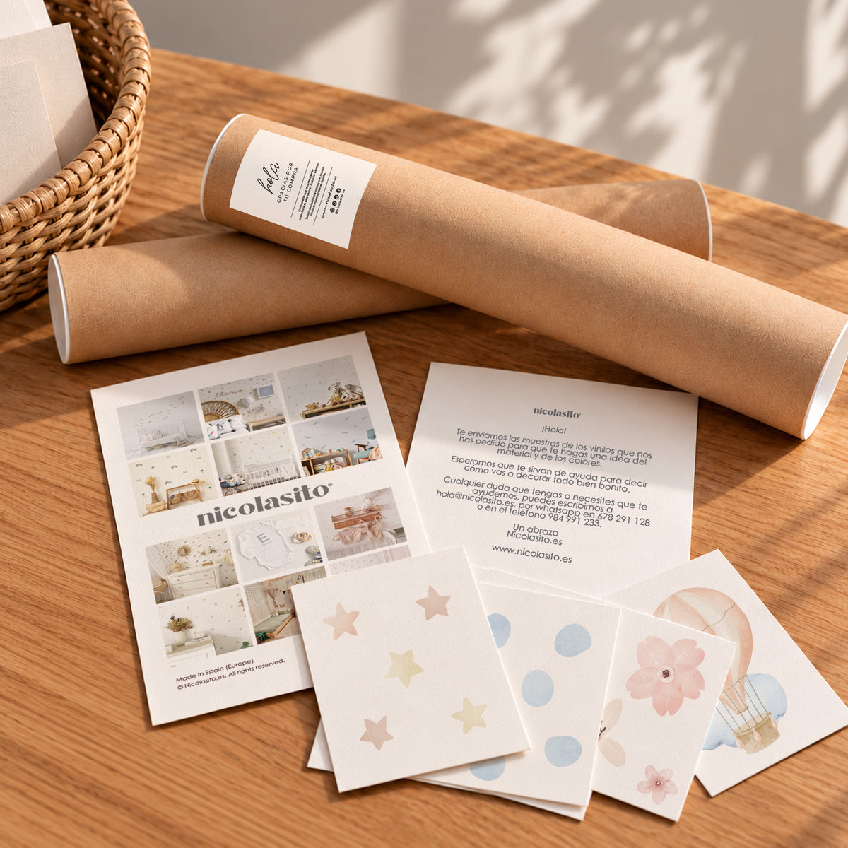 Comprar muestras gratuitas de vinilos decorativos para probarlos en la pared - Nicolasito.es