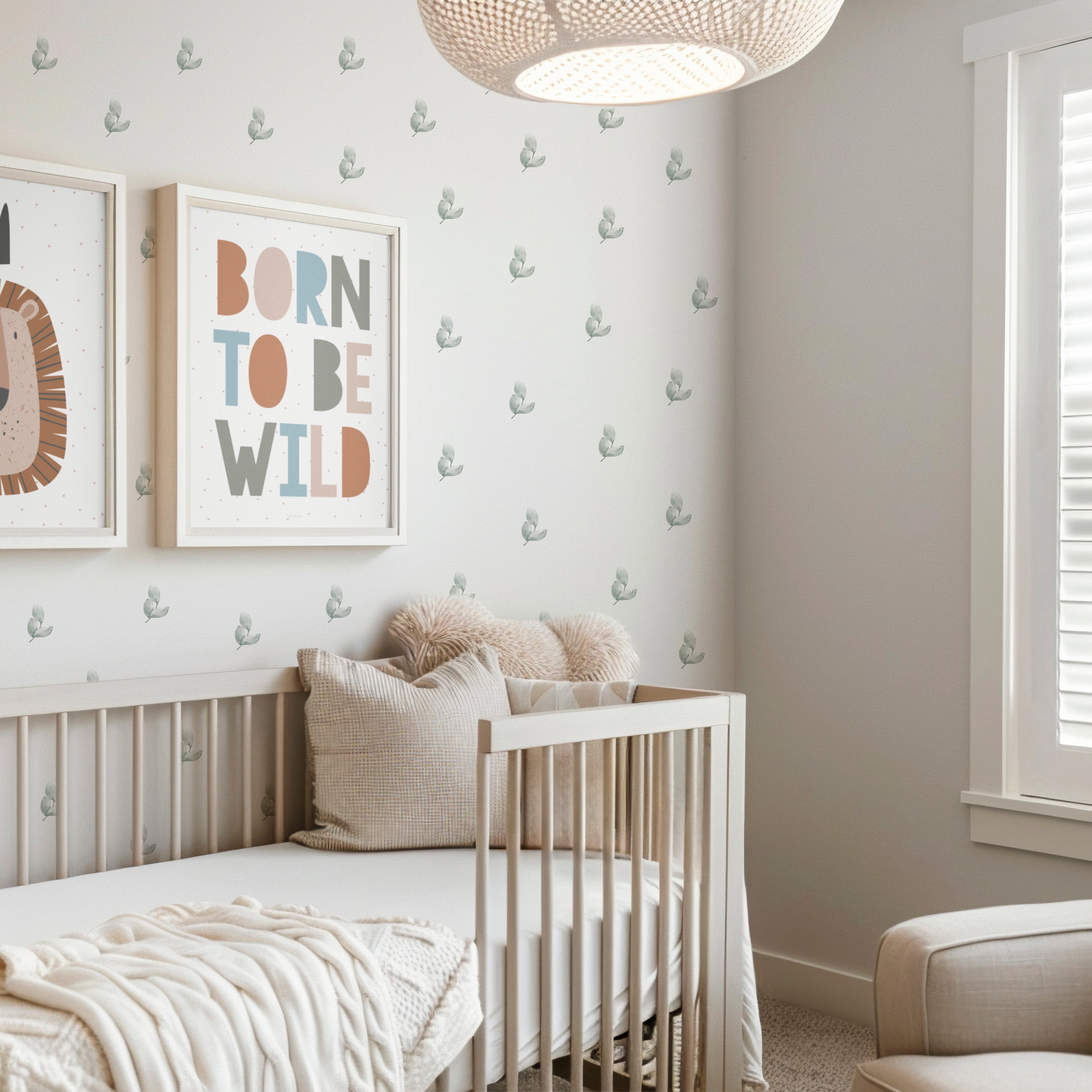 comprar vinilo decorativos para paredes en forma de plantas mini estilo bohemio y color verde #tamaño_Grande