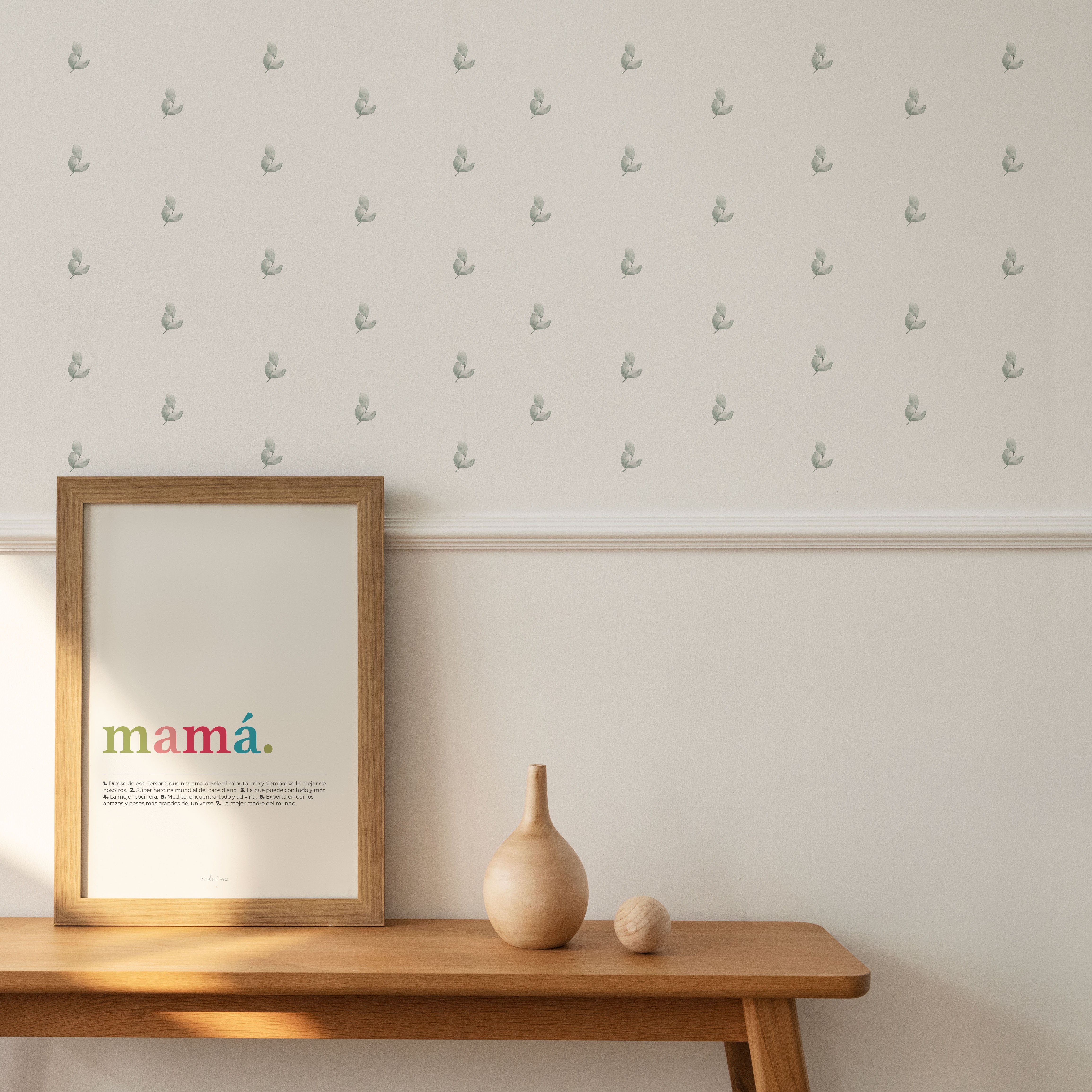 comprar vinilo decorativos para paredes en forma de plantas mini estilo bohemio y color verde #tamaño_Mediano