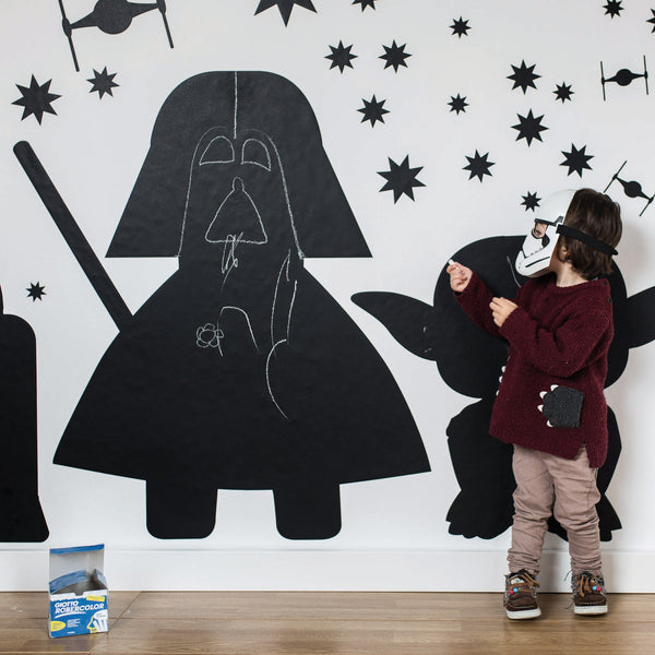 pizarra darth vader star wars decoracion infantil nicolasito