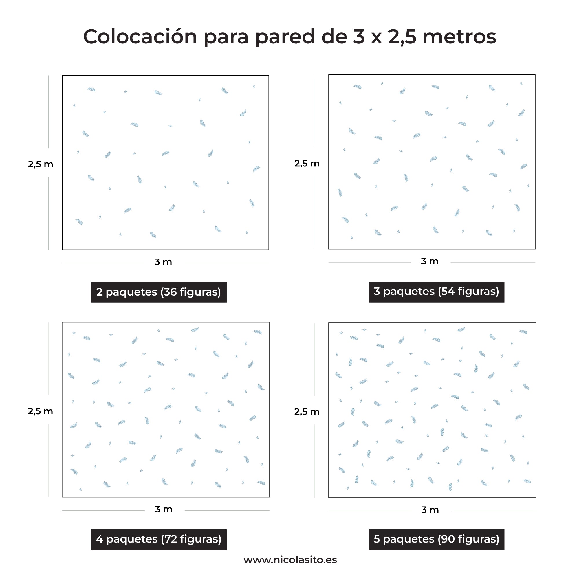 comprar vinilo decorativo plantas laurel efecto acuarela medidas Nicolasito