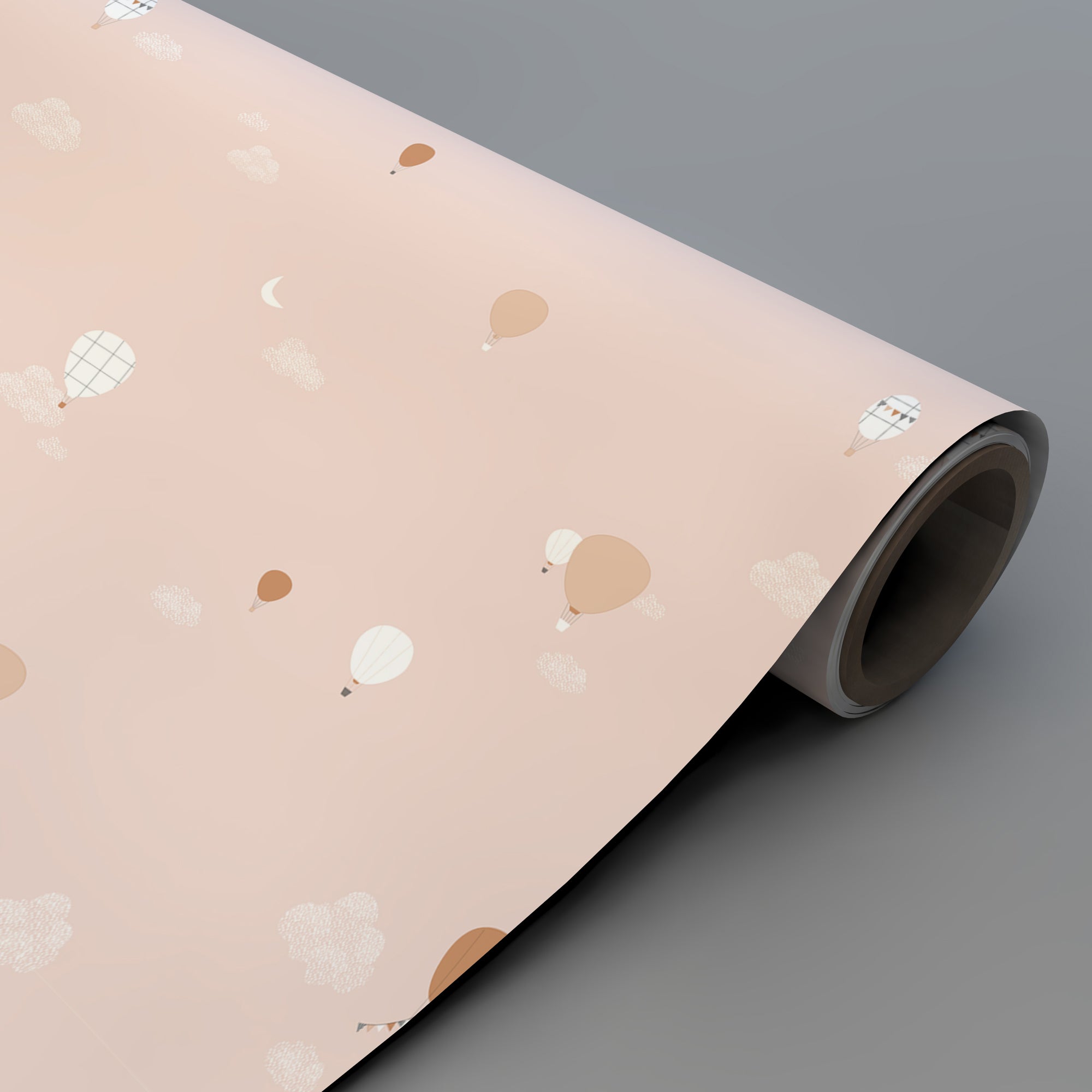 Rollo del papel pintado con estampado de globos en color rosa - Nicolasito.es #color_Globos-rosa