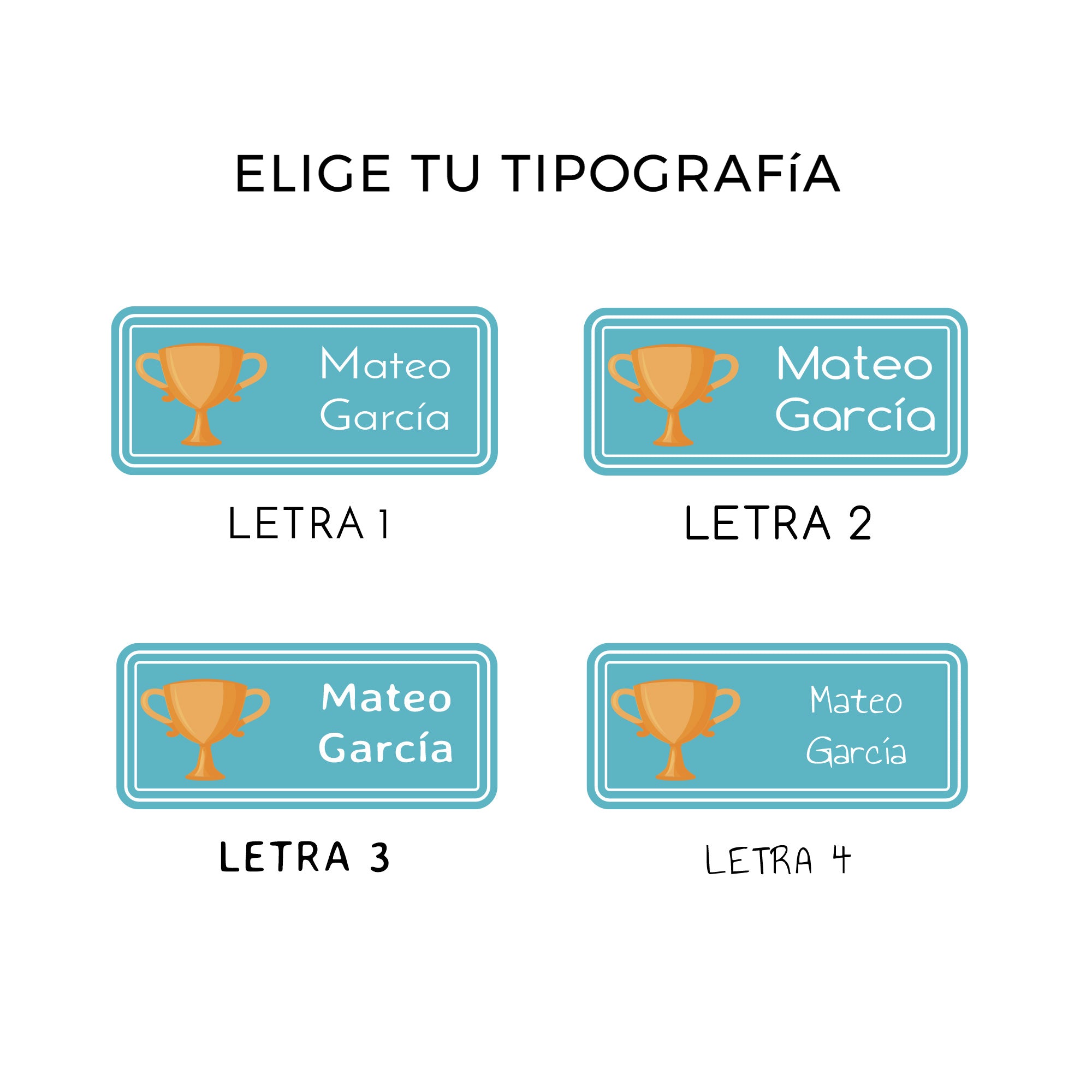 Modelos de tipografía para pegatinas personalizadas de tenis con nombre - Nicolasito.es #Color_Tenis