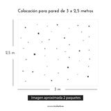 Colocación pared Vinilo Estrellas Mix
