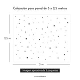 Colocación pared Vinilo Estrellas Mix