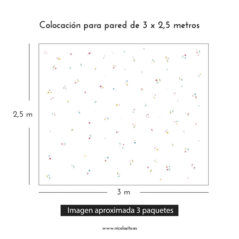 como colocar pared vinilo mini flores rosas nicolasito.es