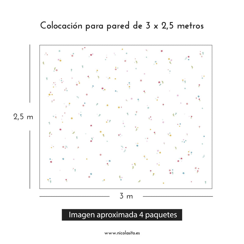 como colocar pared vinilo mini flores rosas nicolasito.es