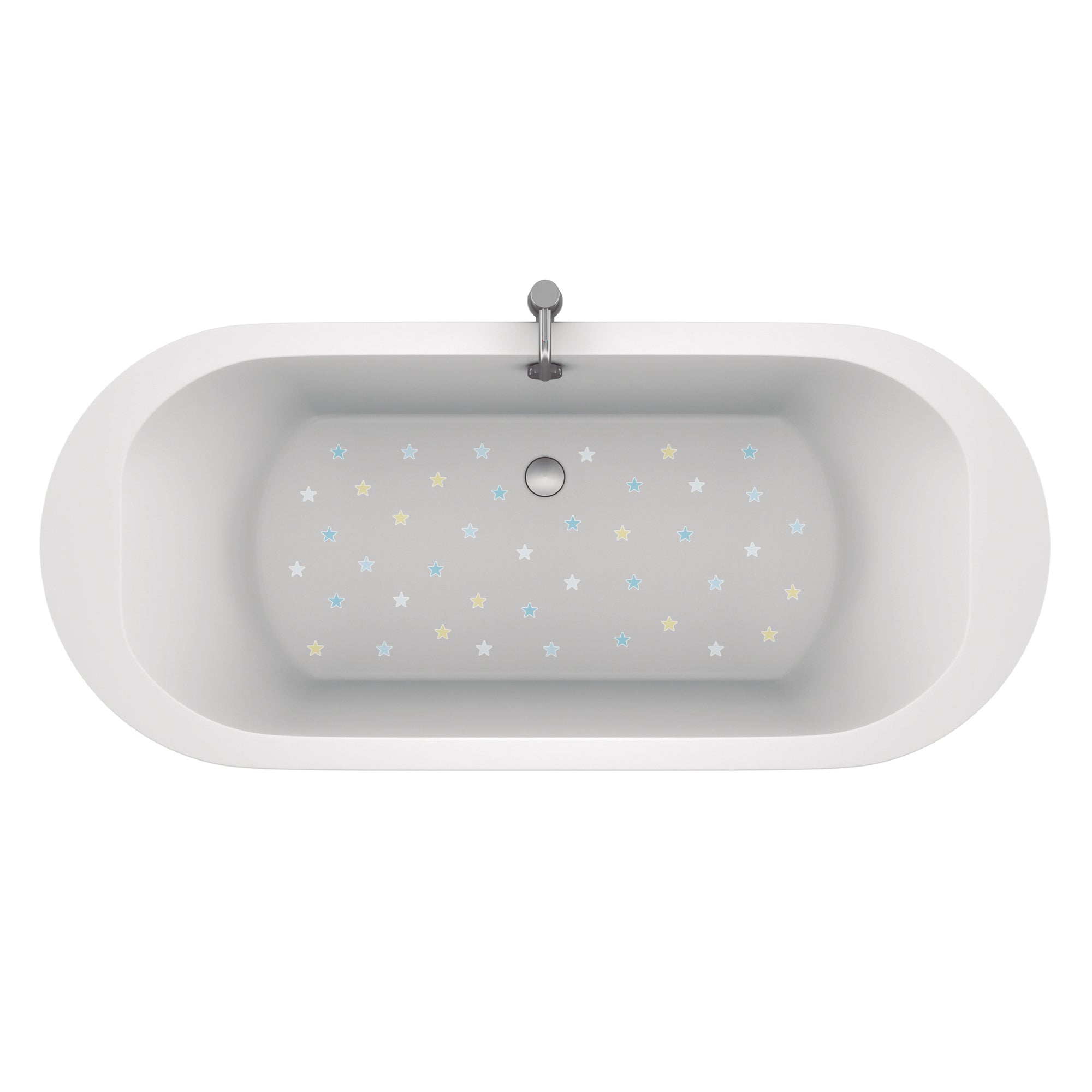 Instalación de estrellitas antideslizantes en bañera. Prevé caídas y añade un toque decorativo. Disponibles en varios colores_Nicolasito.es #color_Azul