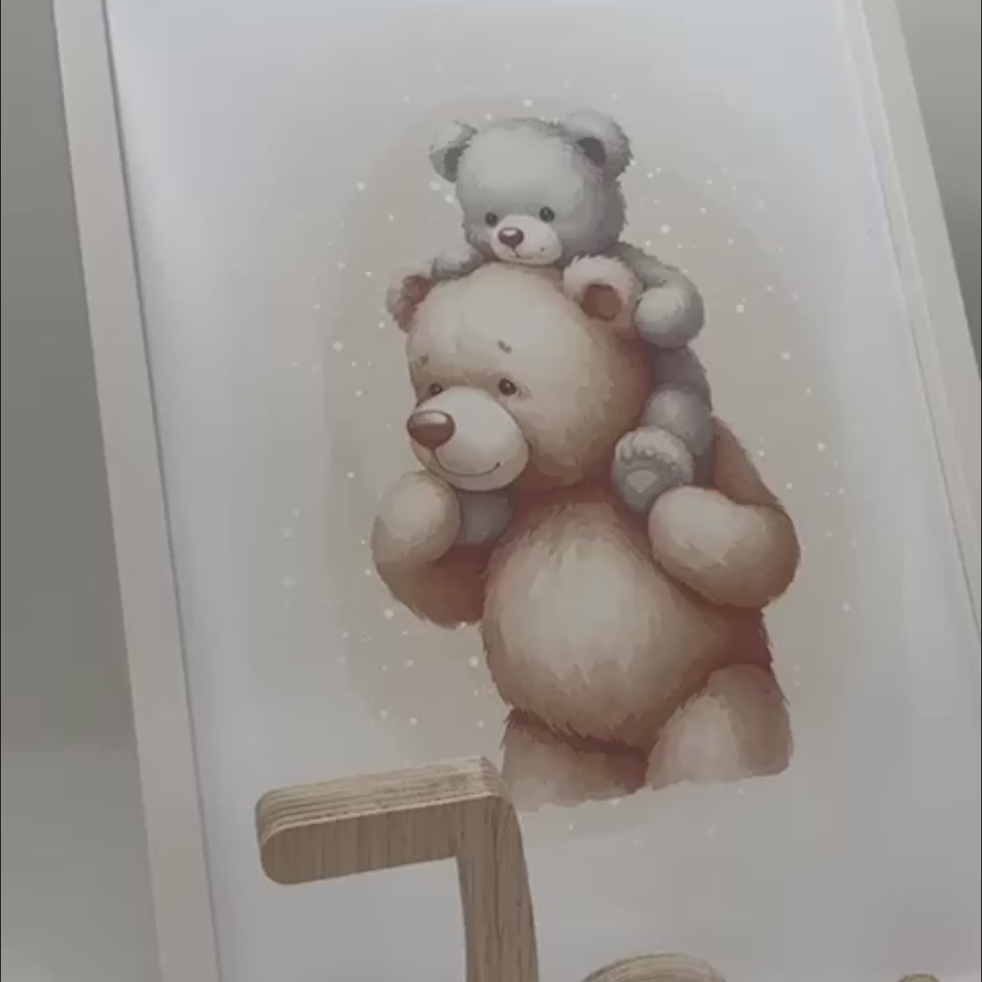 lámina infantil papá oso como ideas de regalo para el día del padre