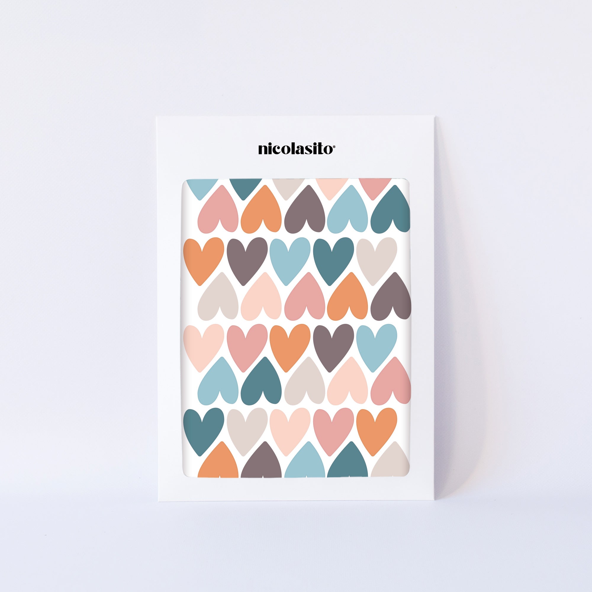 Packaging origianl de vinilo decorativo en forma de de corazones Sunset en tonos pastel - Nicolasito.es #color_Sunset